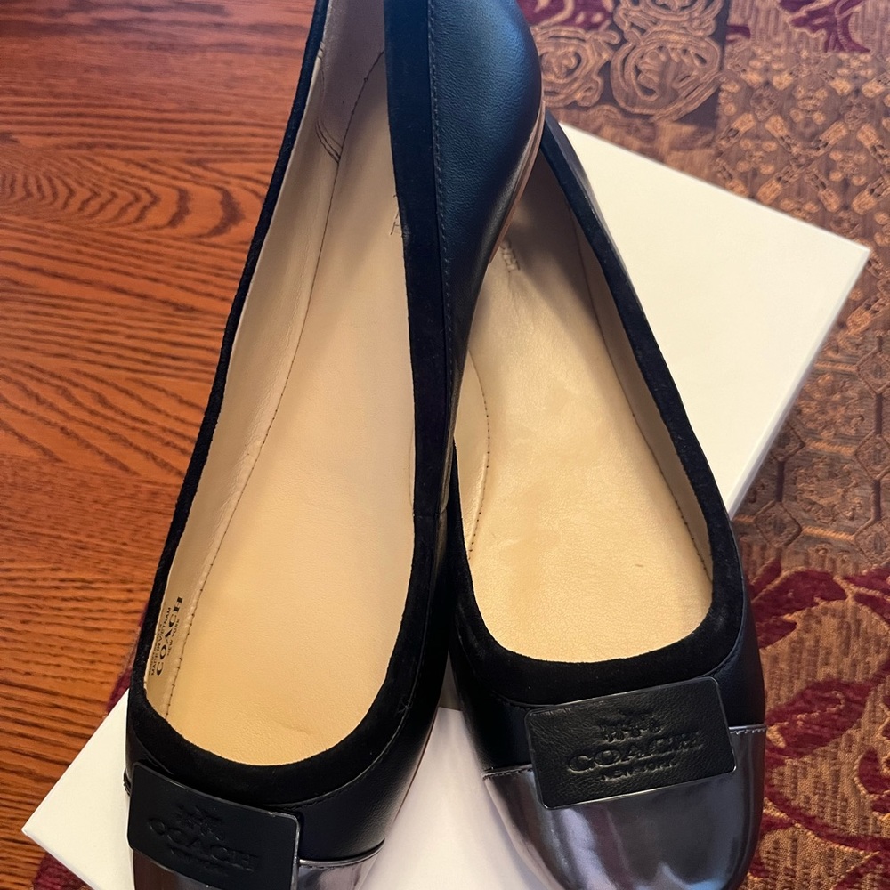 Coach ULMA SFT lambskin/mir MET Women’s shoes flats Size 9.5 M new in Box - Picture 13 of 15